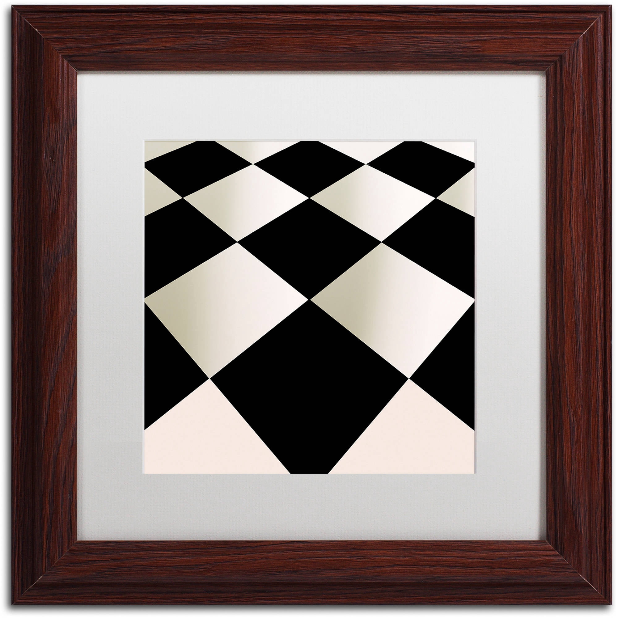 Trademark Fine Art "Fifties Patterns V" Canvas Art by Color Bakery White Matte, Wood Frame