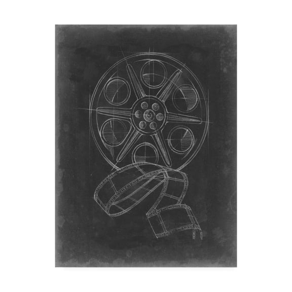 Trademark Fine Art 'Film And Reel Blueprint I' Canvas Art by Ethan Harper