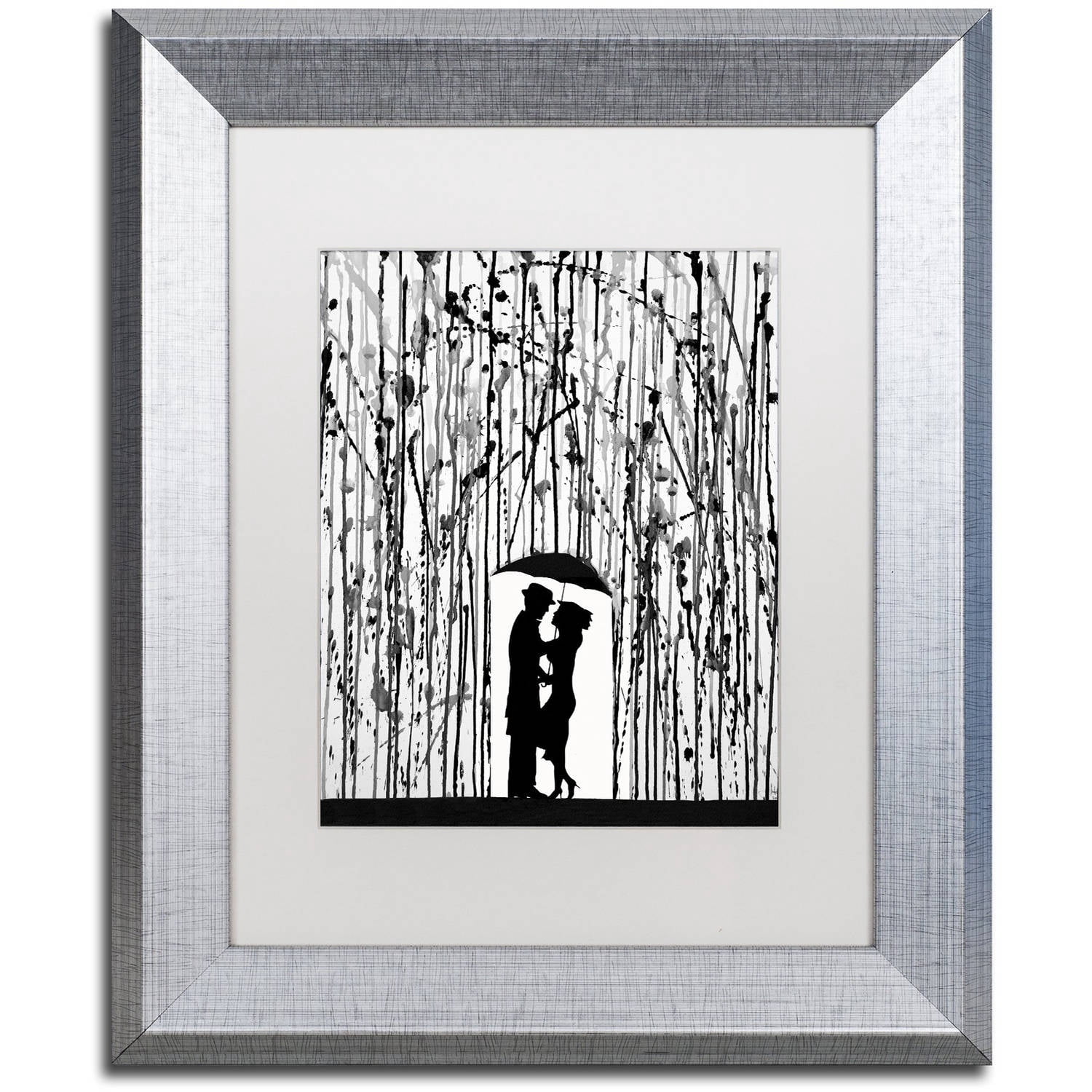 Trademark Fine Art 'Film Noir' Canvas Art by Marc Allante, White Matte, Silver Frame