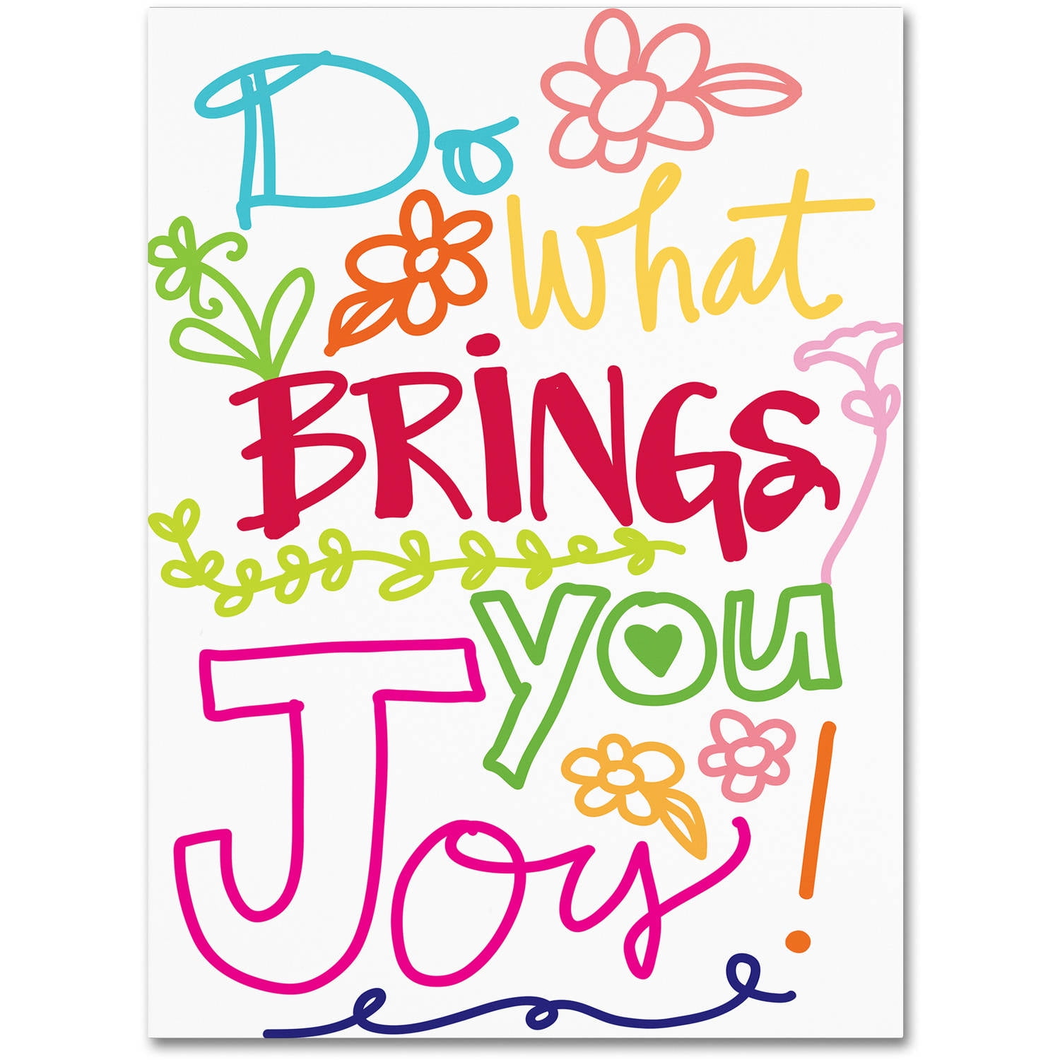 Trademark Fine Art "Find Joy" Canvas Art by Elizabeth Caldwell