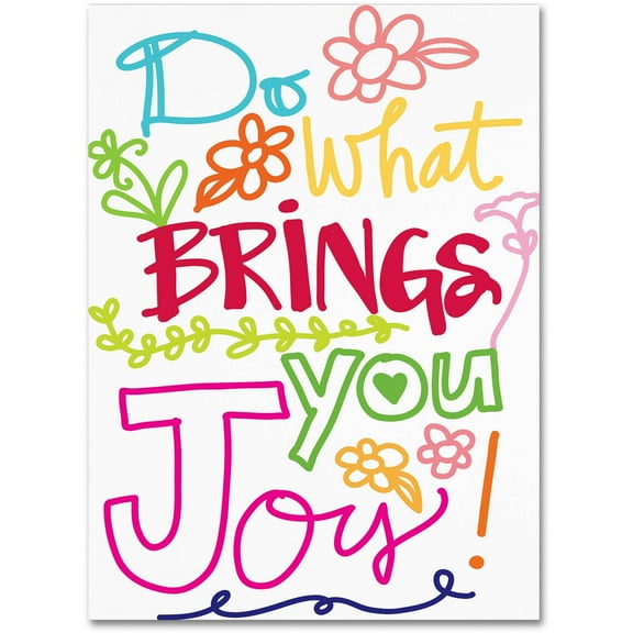 Trademark Fine Art "Find Joy" Canvas Art by Elizabeth Caldwell