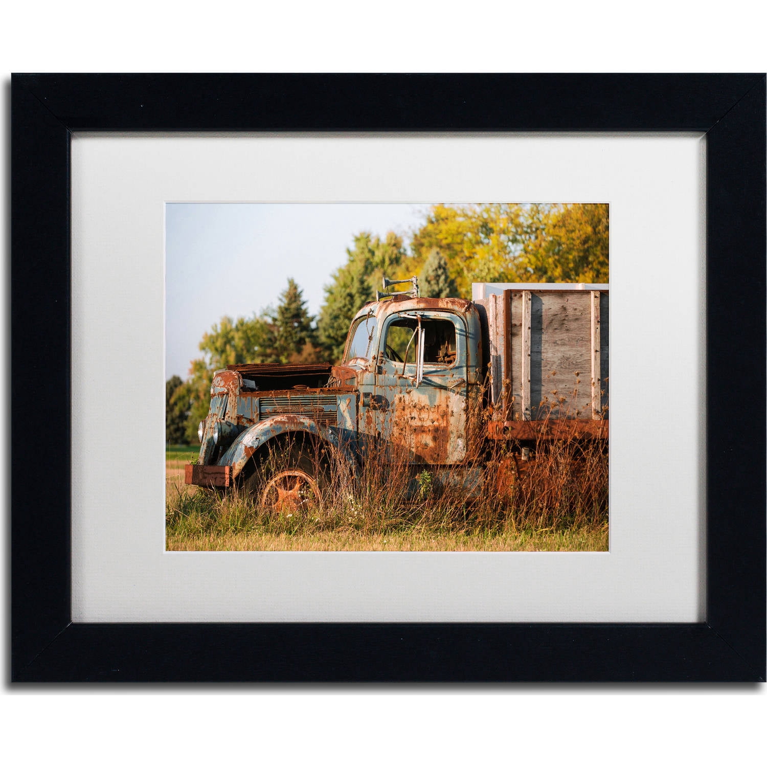 Trademark Fine Art "Findlay Truck" Canvas Art by Jason Shaffer, White Matte, Black Frame