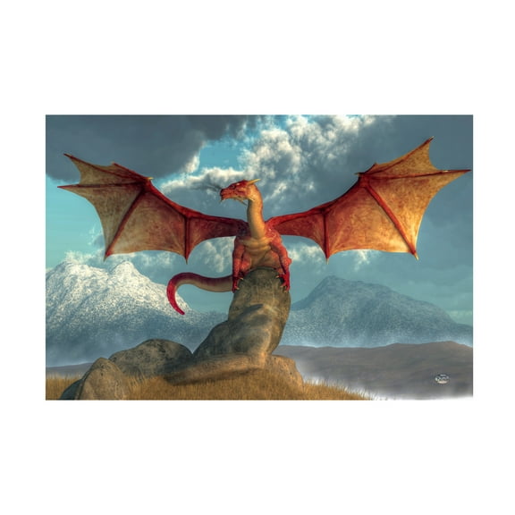 Trademark Fine Art 'Fire Dragon' Canvas Art by Daniel Eskridge