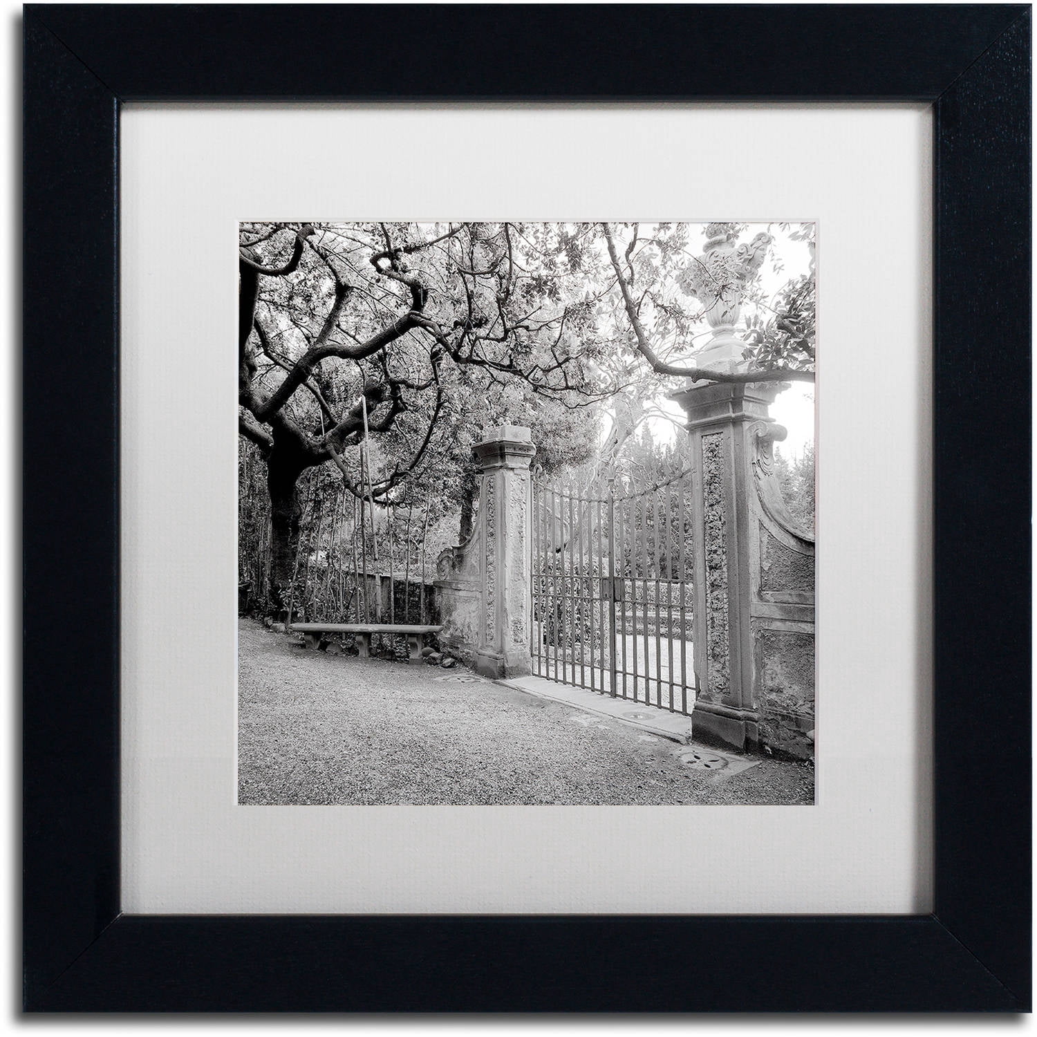 Trademark Fine Art "Firenze I" Canvas Art by Alan Blaustein, White Matte, Black Frame