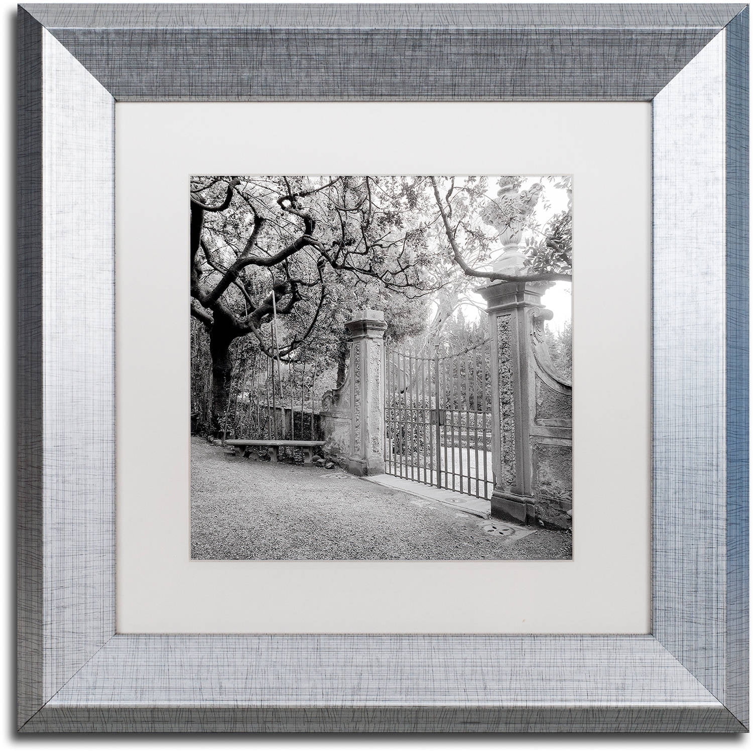 Trademark Fine Art "Firenze I" Canvas Art by Alan Blaustein, White Matte, Silver Frame