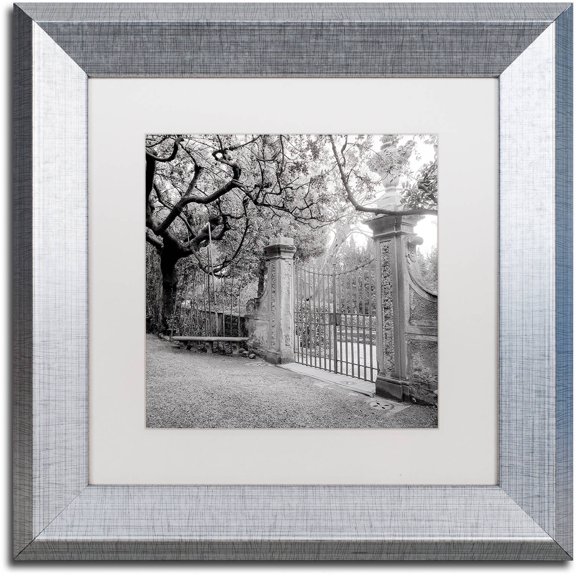 Trademark Fine Art "Firenze I" Canvas Art by Alan Blaustein, White Matte, Silver Frame