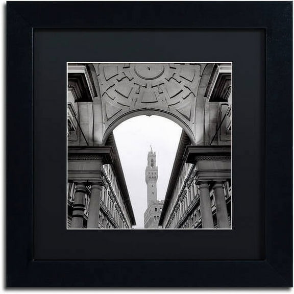 Trademark Fine Art "Firenze II" Canvas Art by Alan Blaustein, Black Matte, Black Frame