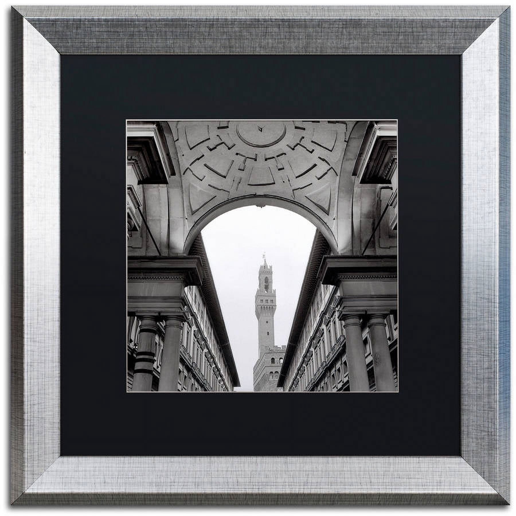 Trademark Fine Art "Firenze II" Canvas Art by Alan Blaustein, Black Matte, Silver Frame