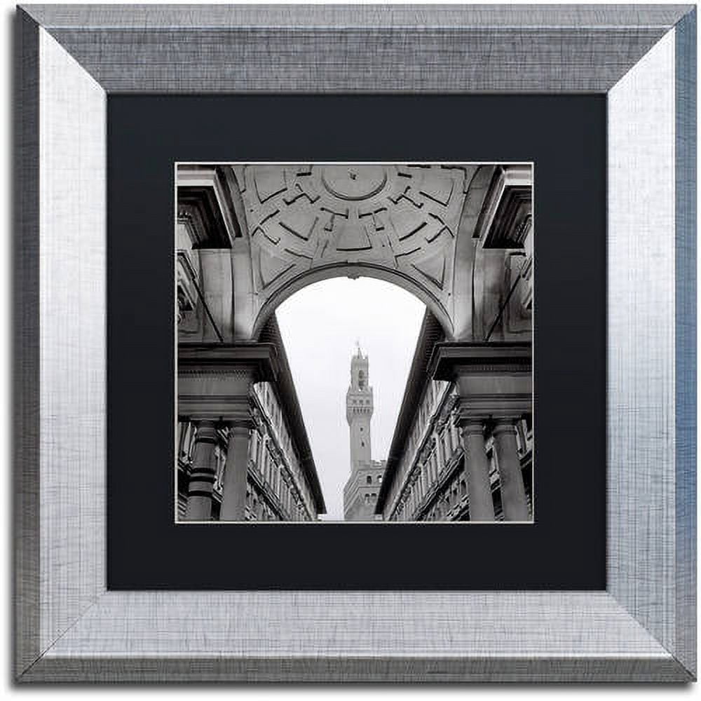 Trademark Fine Art "Firenze II" Canvas Art by Alan Blaustein, Black Matte, Silver Frame