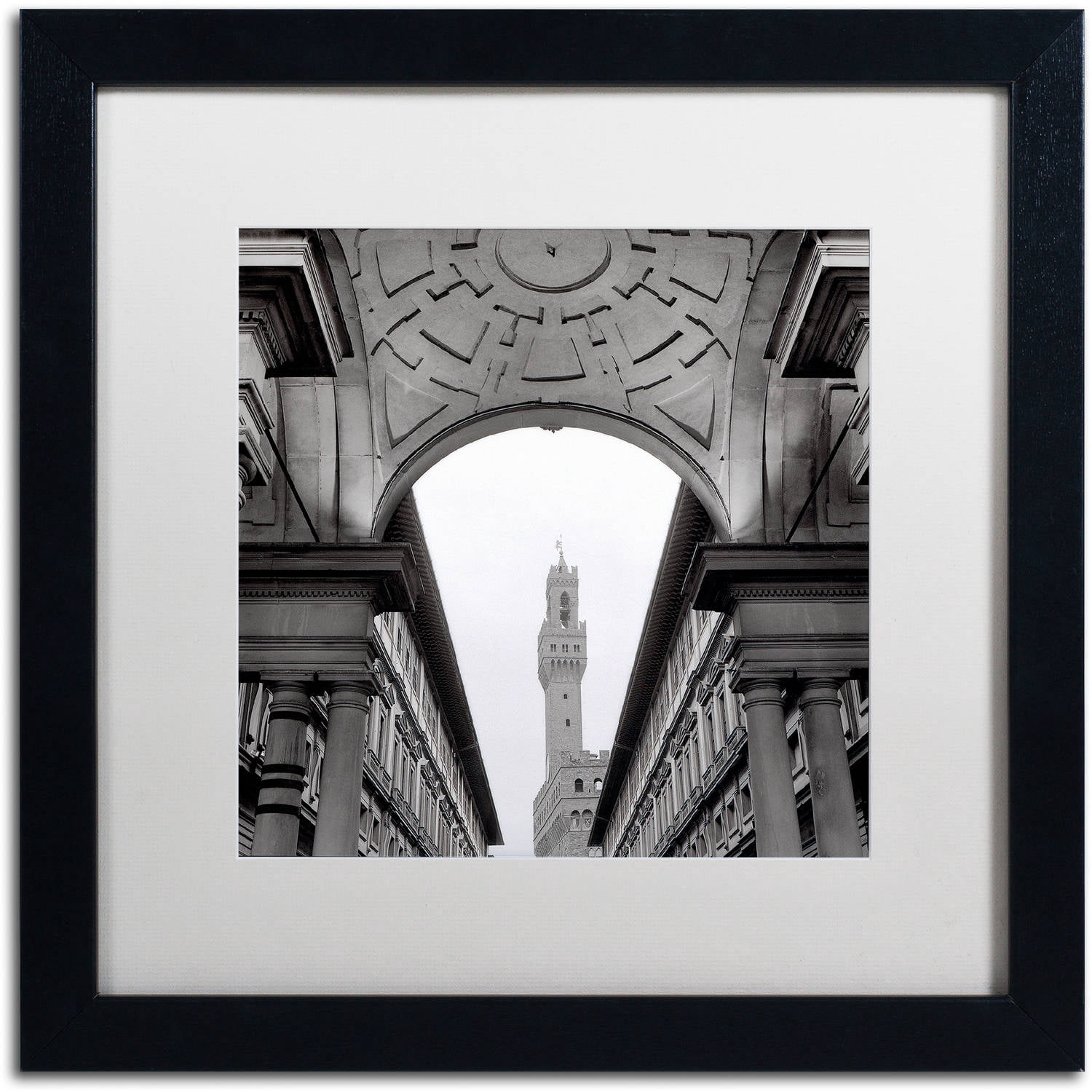 Trademark Fine Art "Firenze II" Canvas Art by Alan Blaustein, White Matte, Black Frame