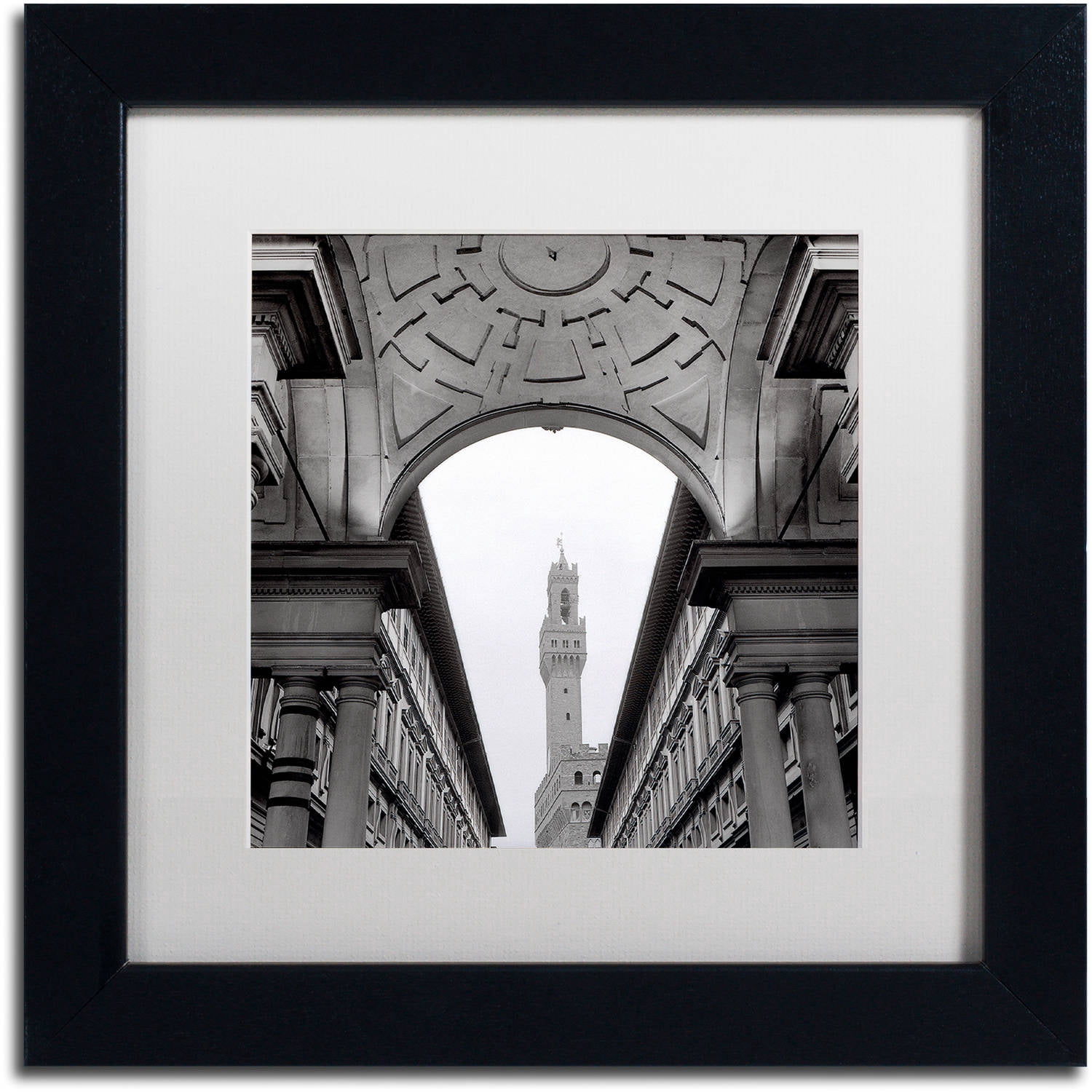 Trademark Fine Art "Firenze II" Canvas Art by Alan Blaustein, White Matte, Black Frame