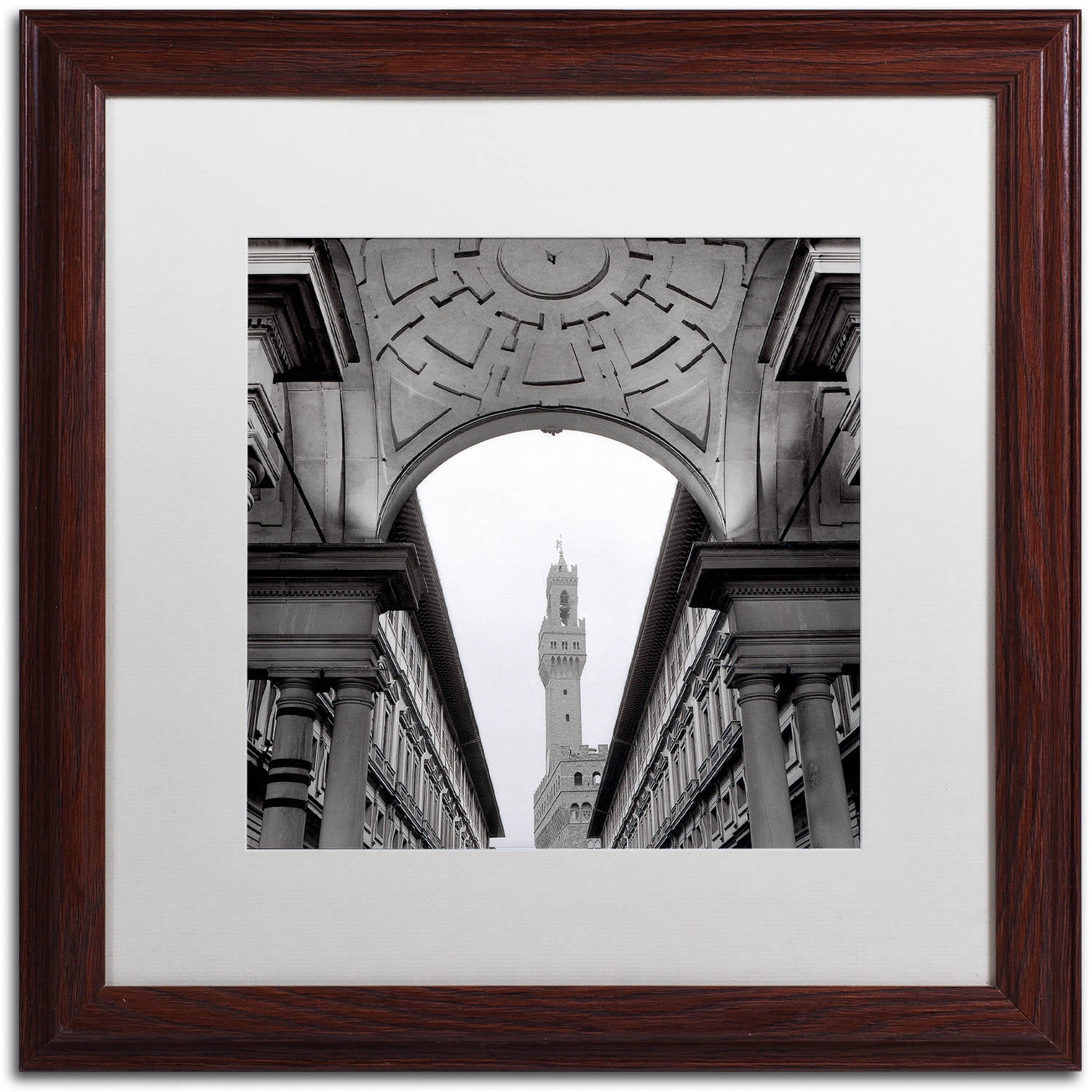 Trademark Fine Art "Firenze II" Canvas Art by Alan Blaustein, White Matte, Wood Frame