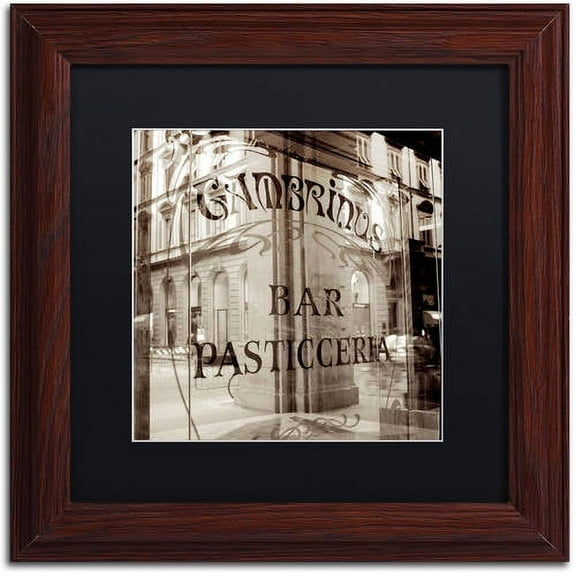 Trademark Fine Art "Firenze V" Canvas Art by Alan Blaustein, Black Matte, Wood Frame