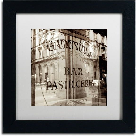 Trademark Fine Art "Firenze V" Canvas Art by Alan Blaustein, White Matte, Black Frame