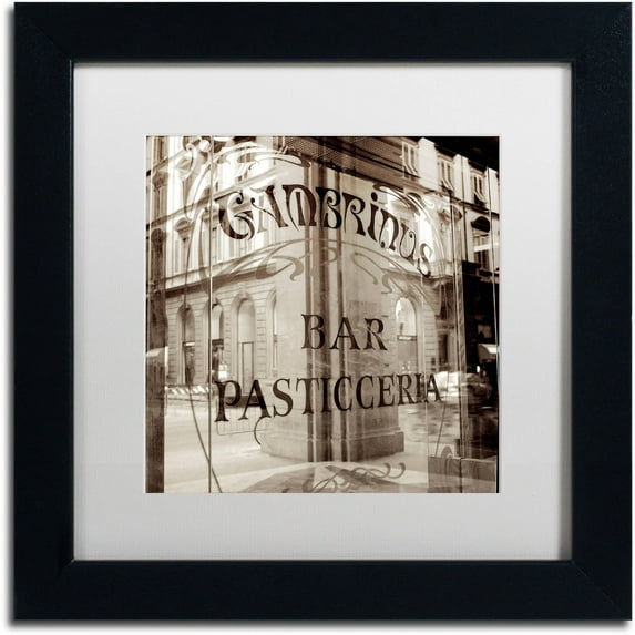 Trademark Fine Art "Firenze V" Canvas Art by Alan Blaustein, White Matte, Black Frame