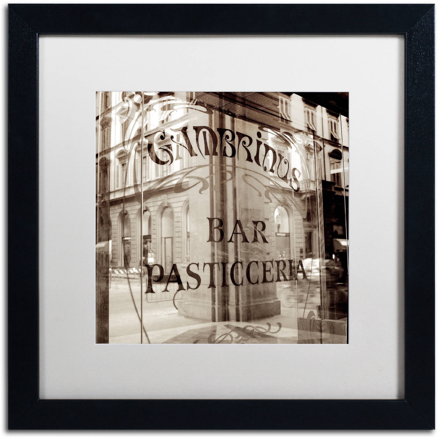 Trademark Fine Art "Firenze V" Canvas Art by Alan Blaustein, White Matte, Black Frame