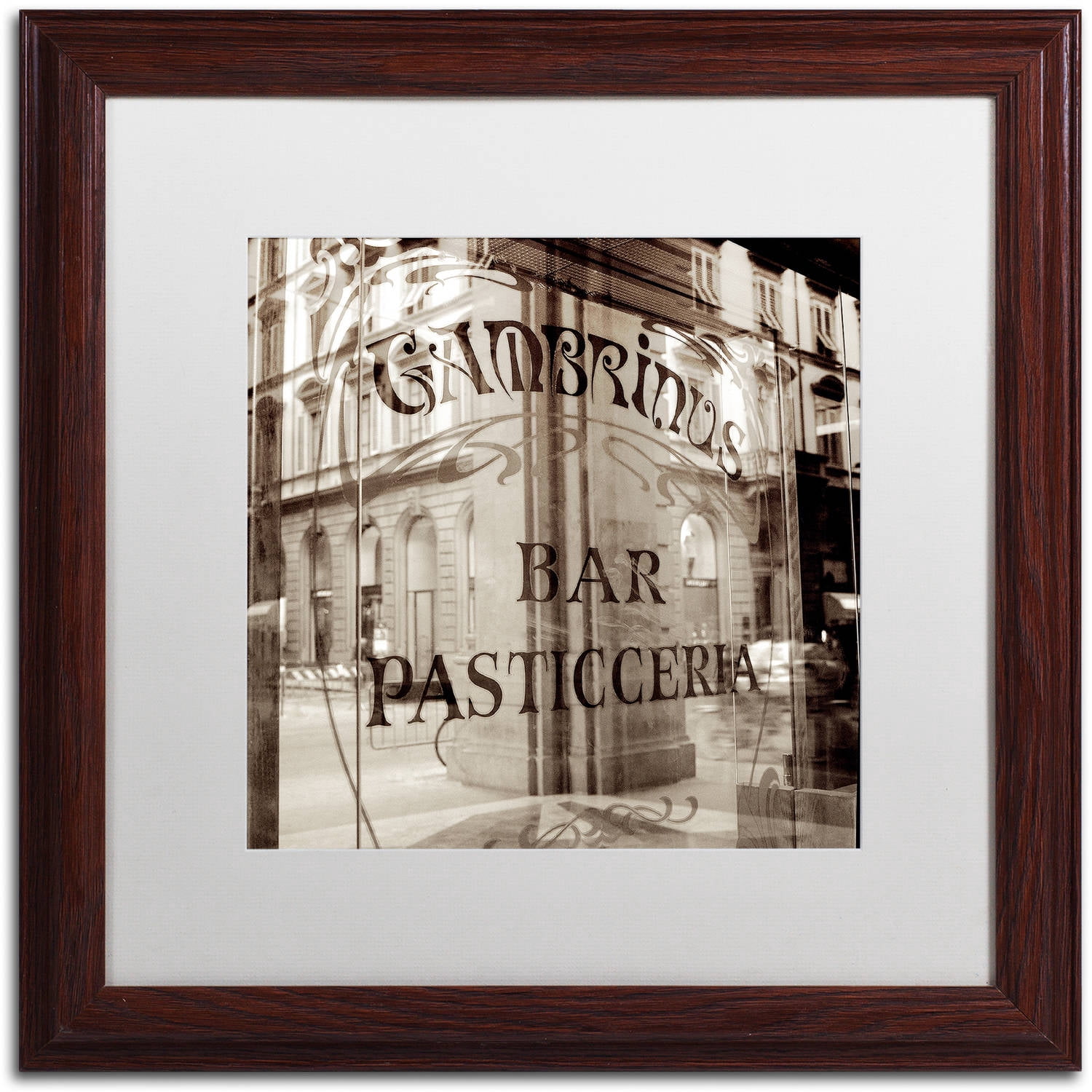 Trademark Fine Art "Firenze V" Canvas Art by Alan Blaustein, White Matte, Wood Frame