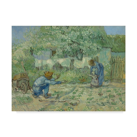 Trademark Fine Art 'First Steps After Millet' Canvas Art by Vincent Van Gogh