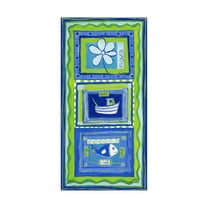 Trademark Fine Art 'Fish Boat And Flower In Blue' Canvas Art by Pablo Esteban