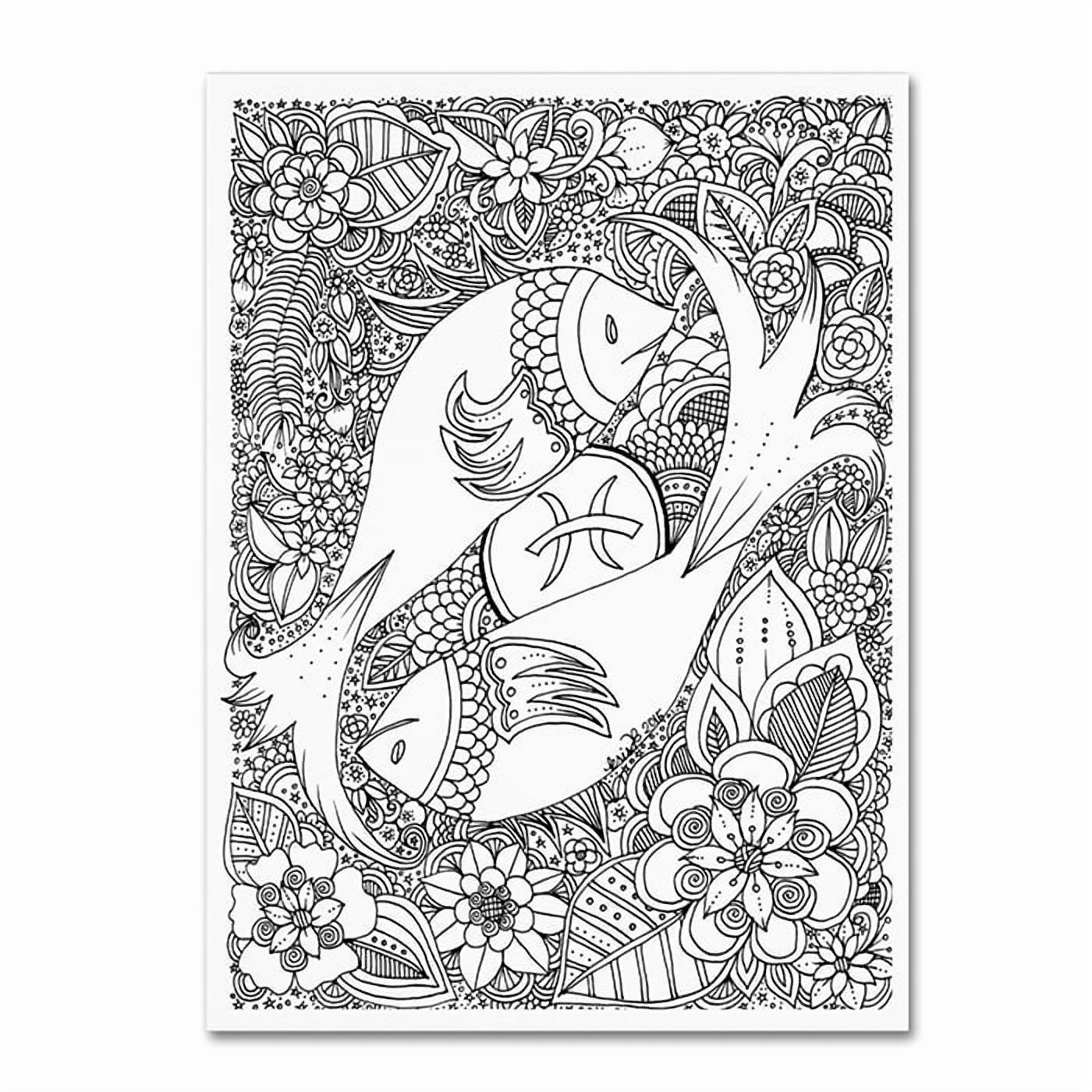 Trademark Fine Art "Fish" Canvas Art by KCDoodleArt