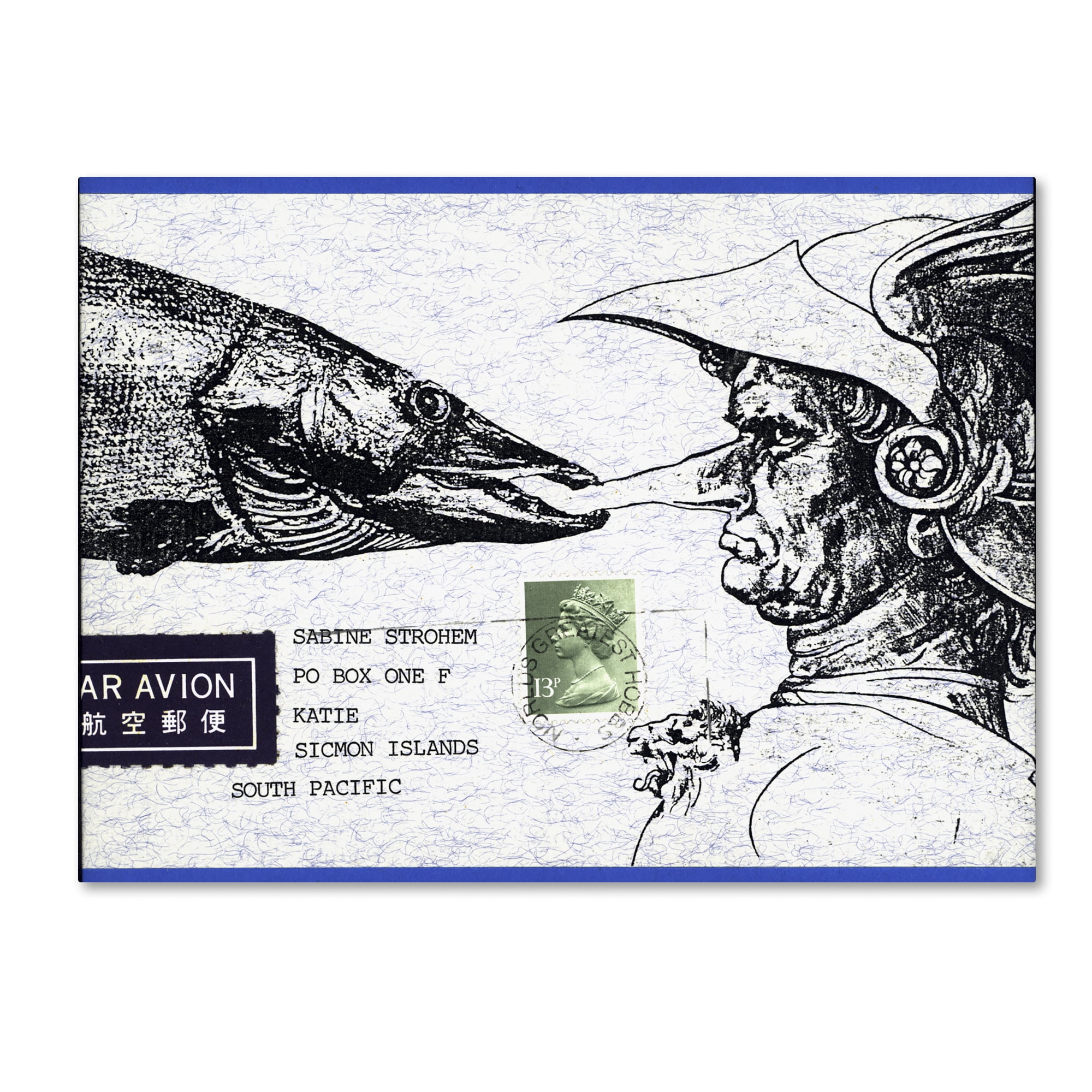 Trademark Fine Art 'Fish Nose' Canvas Art by Nick Bantock