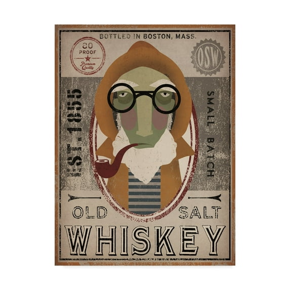 Trademark Fine Art 'Fisherman II Old Salt Whiskey' Canvas Art by Ryan Fowler