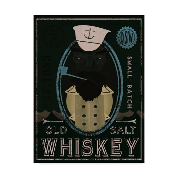 Trademark Fine Art 'Fisherman III Old Salt Whiskey' Canvas Art by Ryan Fowler