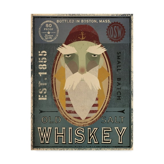 Trademark Fine Art 'Fisherman VIII Old Salt Whiskey' Canvas Art by Ryan Fowler