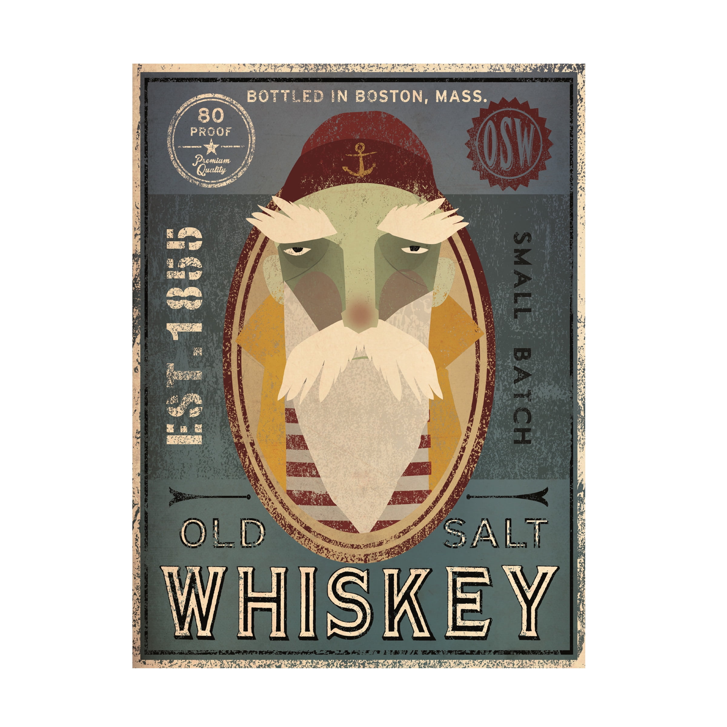 Trademark Fine Art 'Fisherman VIII Old Salt Whiskey' Canvas Art by Ryan Fowler