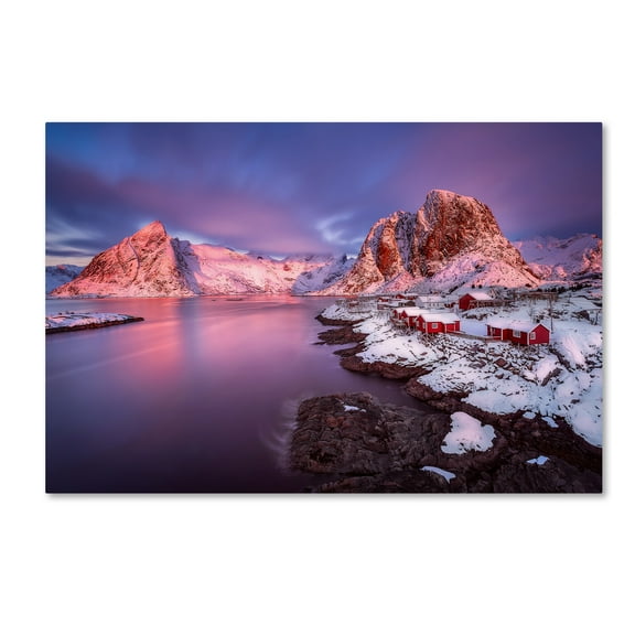 Trademark Fine Art 'Fishing Village' Canvas Art by David Martin Castan