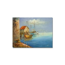 Trademark Fine Art "Fishing Wharf" Canvas Art