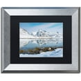 thumbnail image 1 of Trademark Fine Art "Fjord Reflection" Canvas Art by Michael Blanchette Photography Black Matte, Silver Frame, 1 of 3