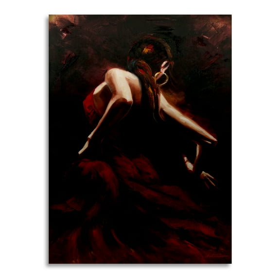 Trademark Fine Art 'Flamenco Dancer' Brushed Aluminum Wall Art Art by Masters Fine Art