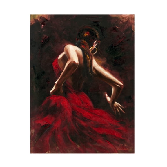Trademark Fine Art Masters Fine Art Flamenco Dancer Canvas Wall Art - 22x32