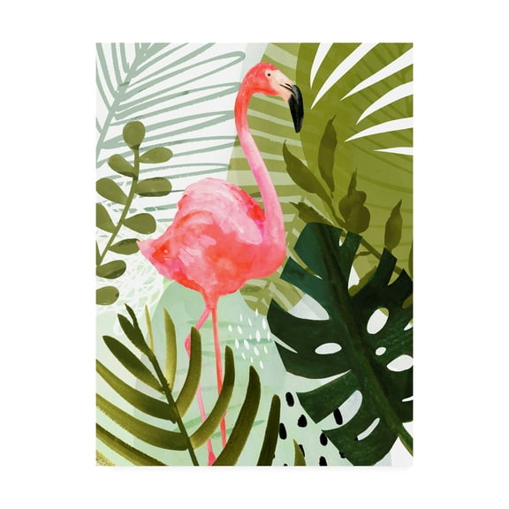 Trademark Fine Art 'Flamingo Forest II' Canvas Art by Victoria Borges