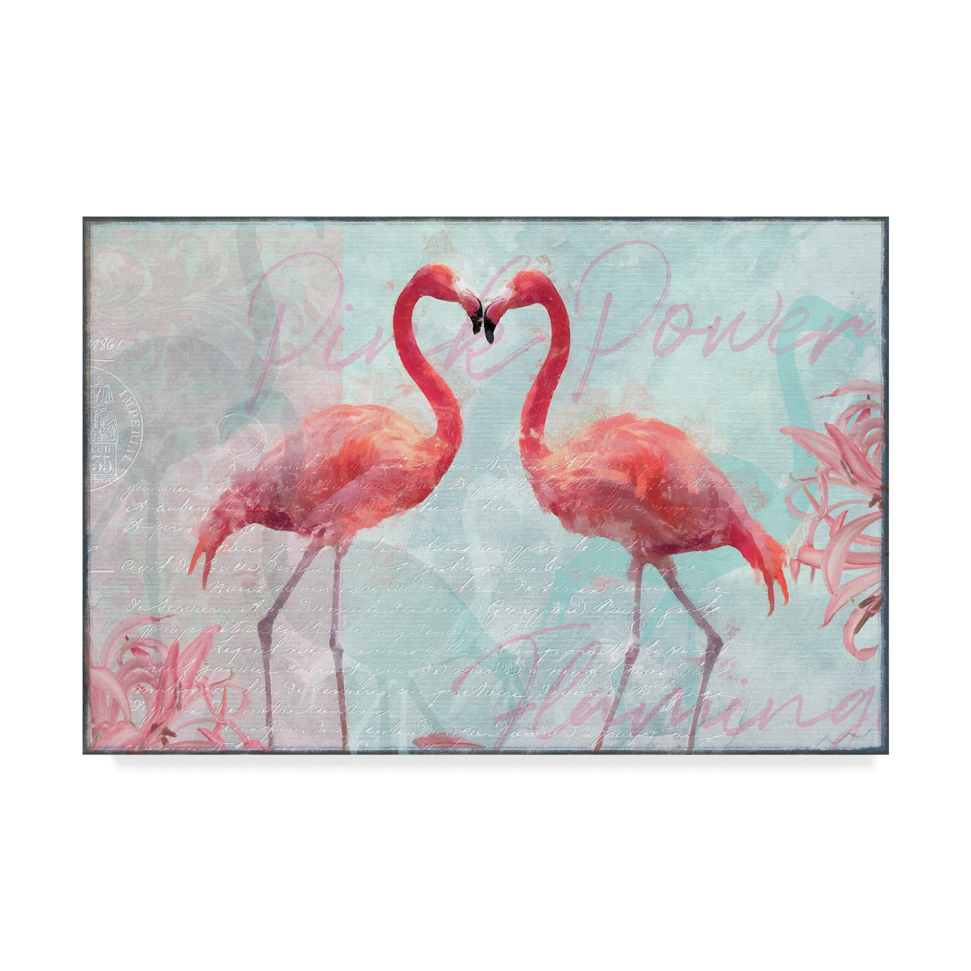 Trademark Fine Art 'Flamingo Power' Canvas Art by Cora Niele