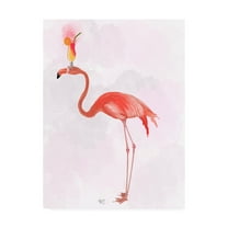 Trademark Fine Art 'Flamingo and Cocktail 4' Canvas Art by Fab Funky