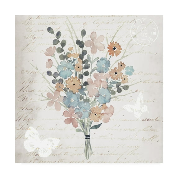 Trademark Fine Art 'Fleurs Pastel Ii' Canvas Art by Grace Popp