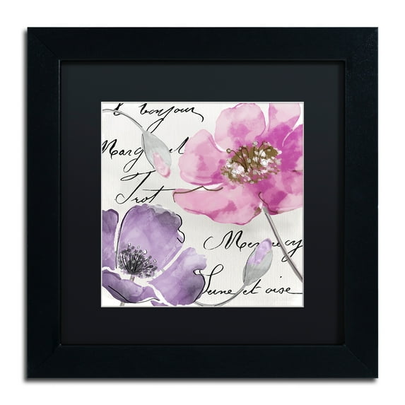 Trademark Fine Art 'Fleurs de France I' Black Framed Art by Color Bakery