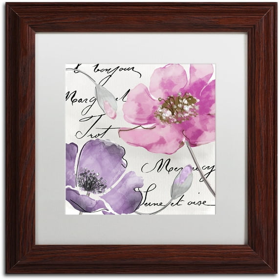 Trademark Fine Art "Fleurs de France I" Canvas Art by Color Bakery White Matte, Wood Frame