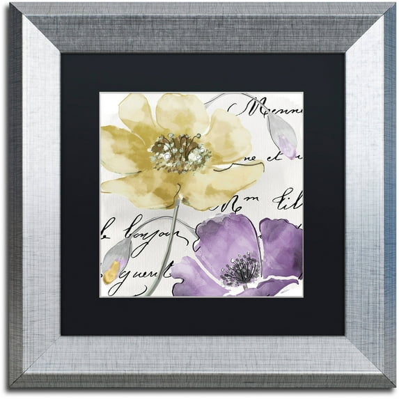 Trademark Fine Art "Fleurs de France II" Canvas Art by Color Bakery Black Matte, Silver Frame