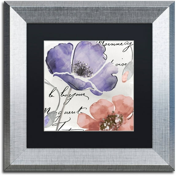 Trademark Fine Art "Fleurs de France III" Canvas Art by Color Bakery Black Matte, Silver Frame