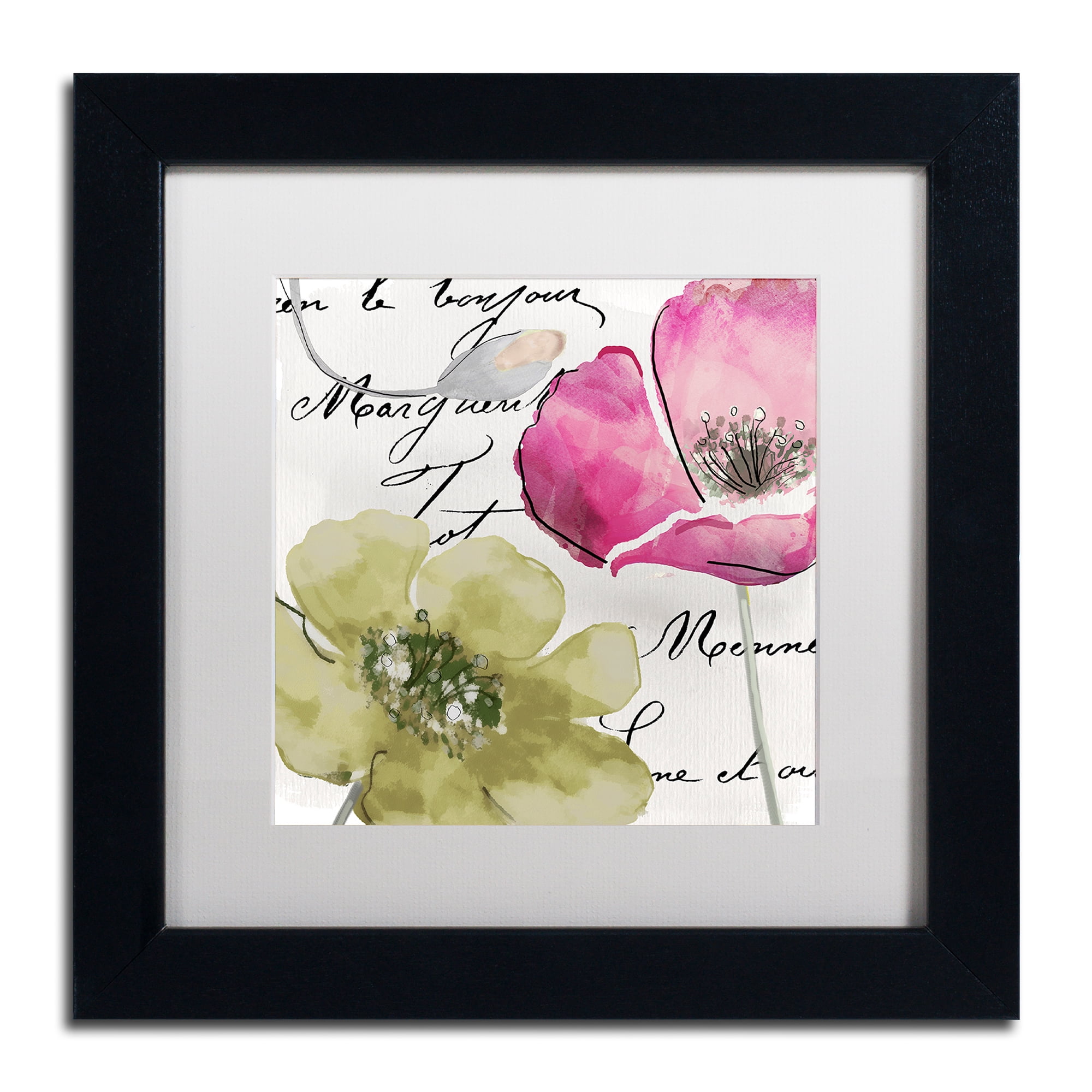 Trademark Fine Art 'Fleurs de France IV' Black Framed Art by Color Bakery