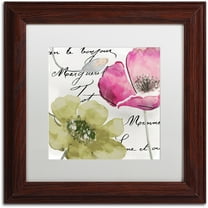 Trademark Fine Art "Fleurs de France IV" Canvas Art by Color Bakery White Matte, Wood Frame
