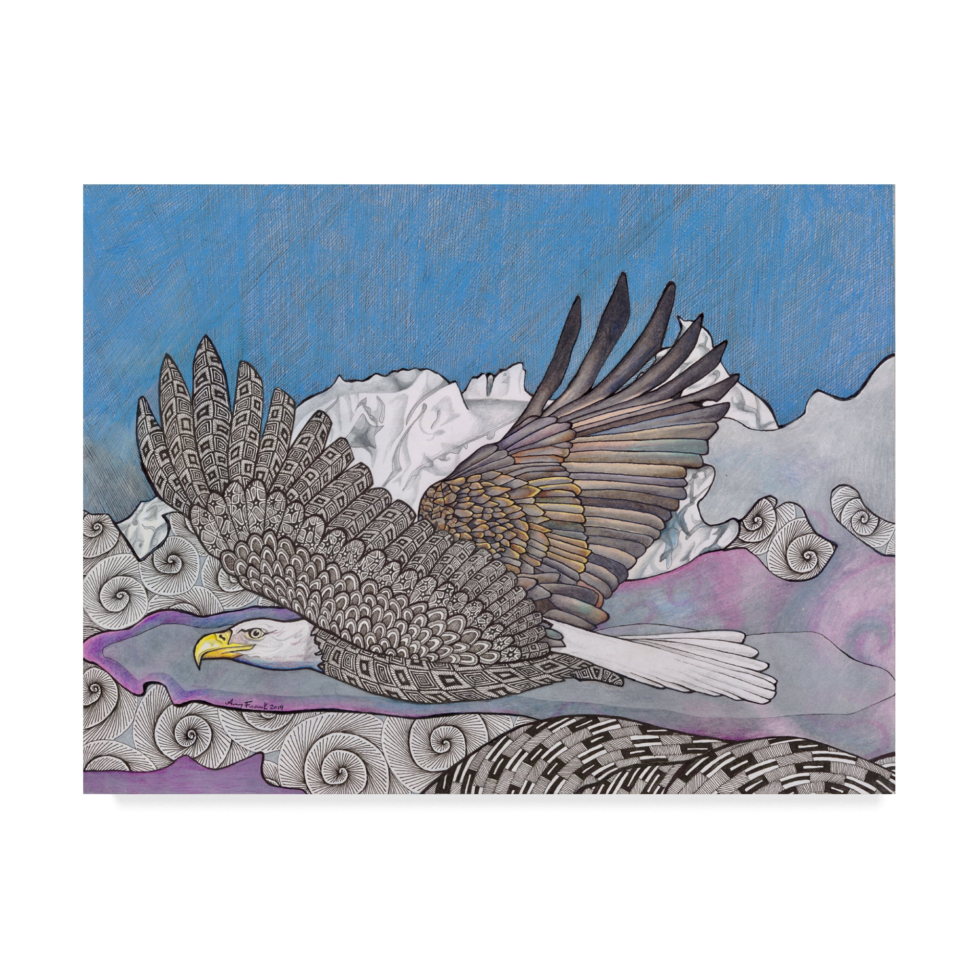 Trademark Fine Art 'Flight Of The Eagle Left' Canvas Art by Amy Frank