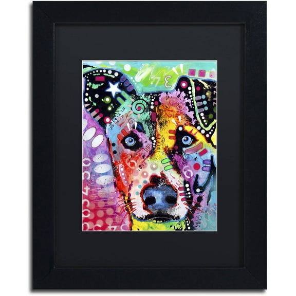 Trademark Fine Art "Flipped" Canvas Art by Dean Russo, Black Matte, Black Frame