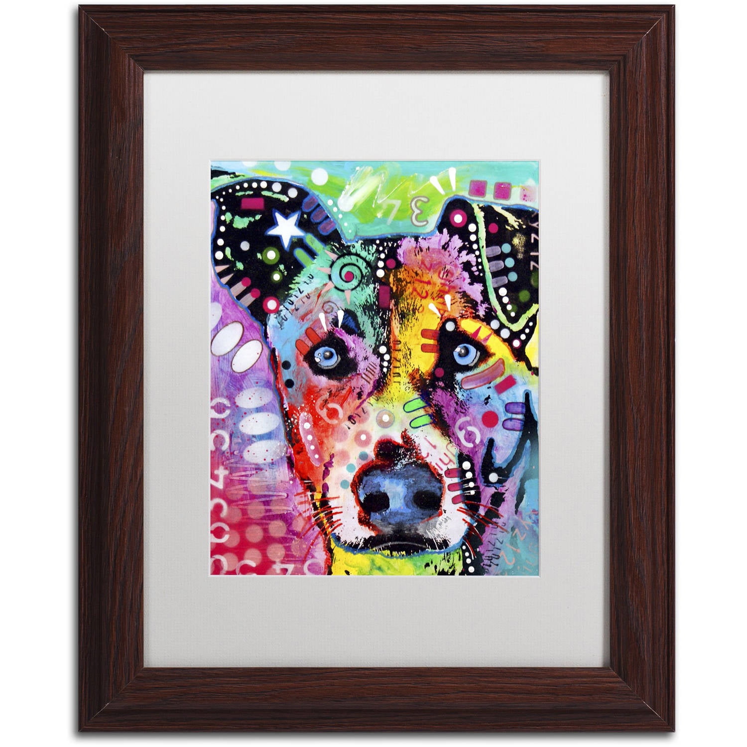 Trademark Fine Art "Flipped" Canvas Art by Dean Russo, White Matte, Wood Frame