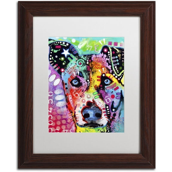 Trademark Fine Art "Flipped" Canvas Art by Dean Russo, White Matte, Wood Frame