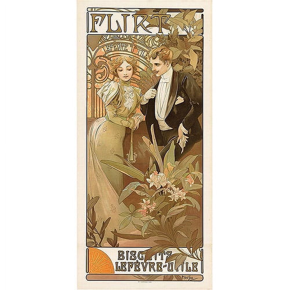 Trademark Fine Art " Flirt " by Alphonse Mucha