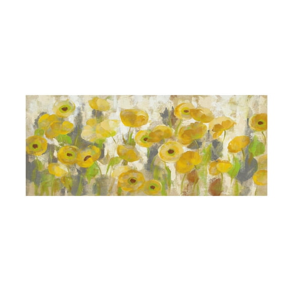 Trademark Fine Art 'Floating Yellow Flowers I' Canvas Art by Silvia Vassileva